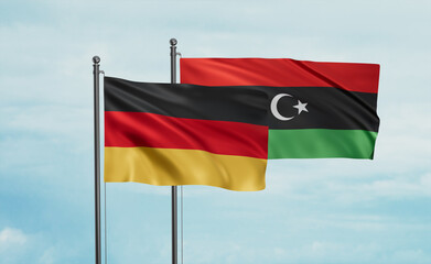 Libya and Germany flag