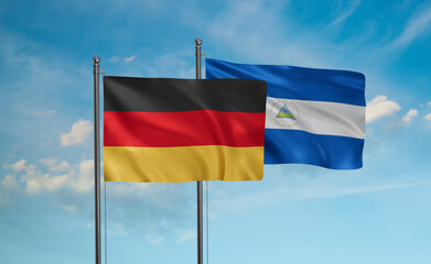Nicaragua and Germany flag