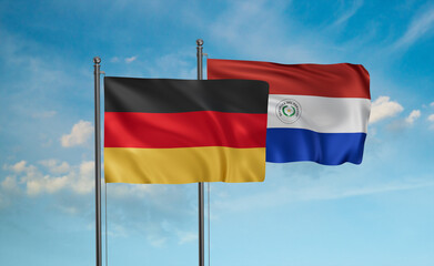 Paraguay and Germany flag