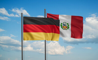 Peru and Germany flag