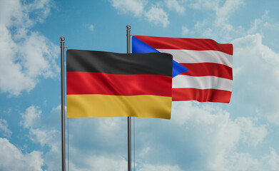 Puerto Rico and Germany flag