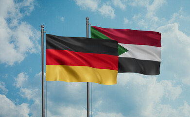 Sudan and Germany flag