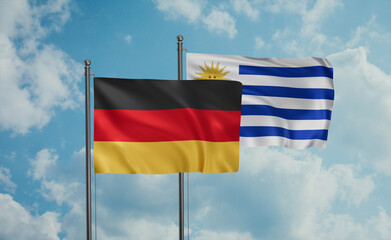 Uruguay and Germany flag