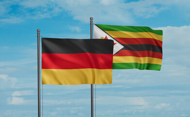 Zimbabwe and Germany flag