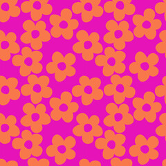 Hand drawn flowers, seamless patterns with floral for fabric, textiles, clothing, wrapping paper, cover, banner, interior decor, abstract backgrounds.