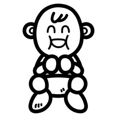 baby line icon style