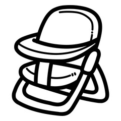 booster seat line icon style