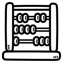 abacus line icon style