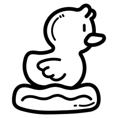 duck line icon style