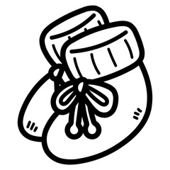 baby socks line icon style