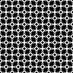 Black and white seamless pattern texture. Greyscale ornamental graphic design. Mosaic ornaments. Pattern template. Vector illustration. EPS10.