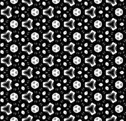 Black and white seamless pattern texture. Greyscale ornamental graphic design. Mosaic ornaments. Pattern template. Vector illustration. EPS10.
