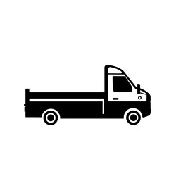 Delivery truck sign icon in flat style van vector image	