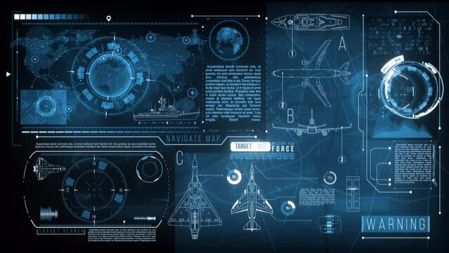 Military Navigation Display Screen