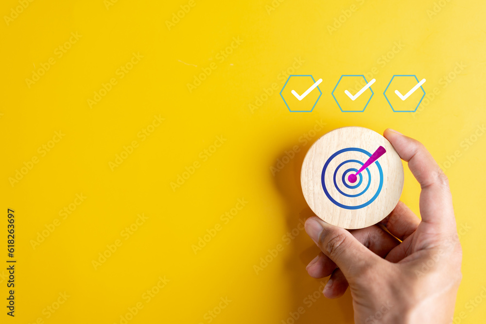 Aufkleber Checklist Quality management with Quality Assurance or QA and Quality Control or QC and improvement. Standardization, certification. Compliance to regulations service and standards...