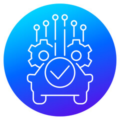 car diagnostics, thin line icon
