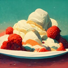 ice cream sundae picnic wallpaper 