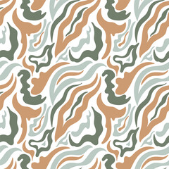 Abstract seamless pattern in hand drawn style. Vector contemporary print for fabric or wrapping paper design