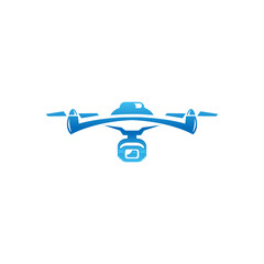 Drone Logo Design Vector Template, Colorful Lens Camera.