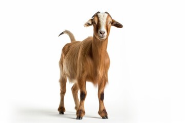 goat full body white isolated background AI Generated