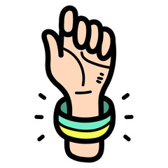 glow bracelets filled outline icon style