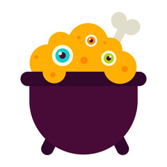 Halloween potion pot icon.