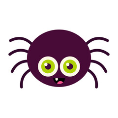 Cute spider halloween icon.