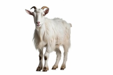 Fototapeta premium goat full body white isolated background AI Generated