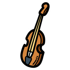 Fototapeta premium violin filled outline icon style