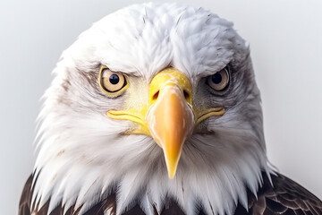 Obraz premium Majestic Bald Eagle Portrait - Created with Generative AI Tools