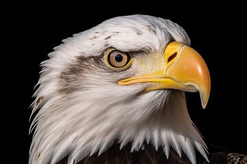 Fototapeta premium Majestic Bald Eagle Portrait - Created with Generative AI Tools