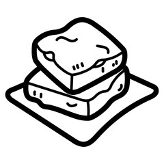 brownie line icon style