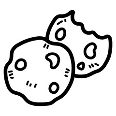 cookie line icon style