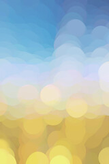 yellow blue blurred background, sunny day