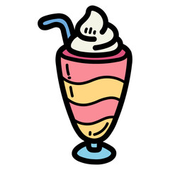 smoothie filled outline icon style