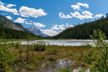 Fototapeta na wymiar Icefields Parkway, Alberta Canada, Banff and Jasper National Park