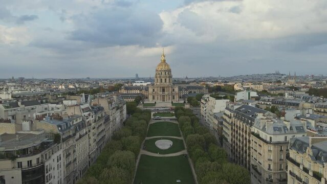 The Hotel des Invalides with its long esplanade in Paris France