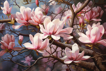 Magnificent Magnolias. AI generated