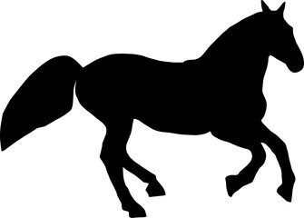 Horse Icon, Vector, Silhouette. Running horse.