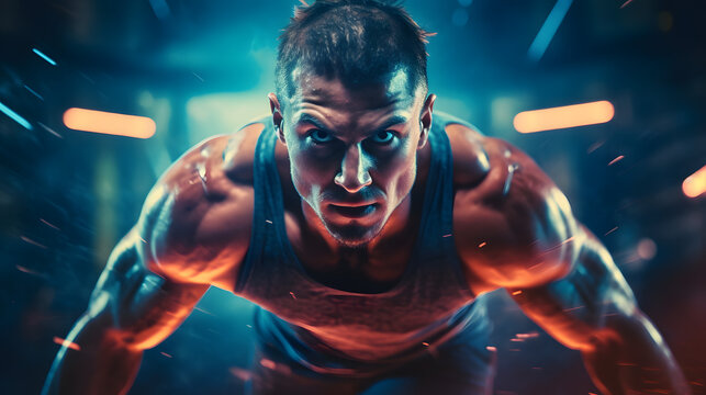 fitness enthusiast using advanced wearable tech during a high-intensity interval training