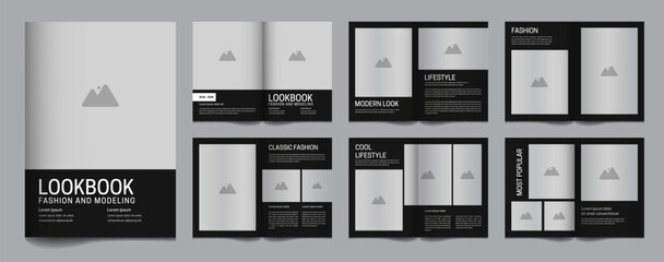 Look book minimalist template design