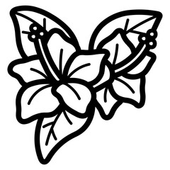flower line icon style
