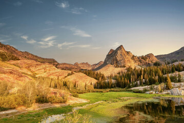 Lake Blanche and trail outside Salt Lake City, Utah, a popular trail for outdoor enthusiasts