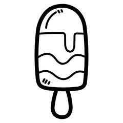 ice cream line icon style