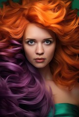 Naklejka premium beauty woman with stylish hair