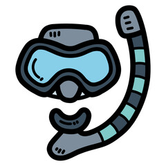 goggles filled outline icon style