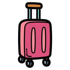 suitcase filled outline icon style