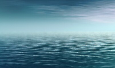 Fototapeta premium a large body of water with a sky in the background and some clouds in the sky above it and a boat in the water below it. generative ai