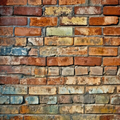 Obraz premium Texture of Red Brick from the wall, red brick on the wall. Generative Ai, Ai.