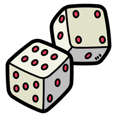 dice filled outline icon style